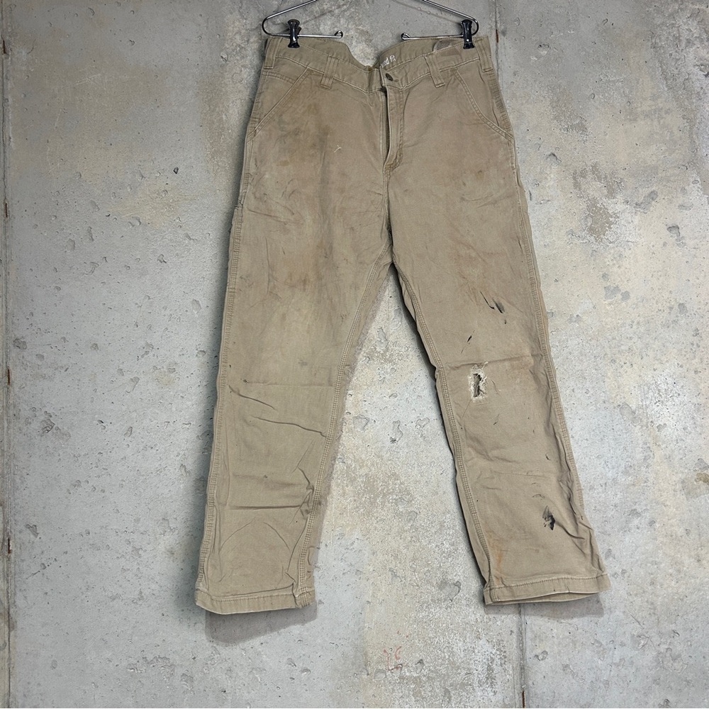 Carhartt pants classic relaxed dungaree fit, color khaki tan Size 35 x 32